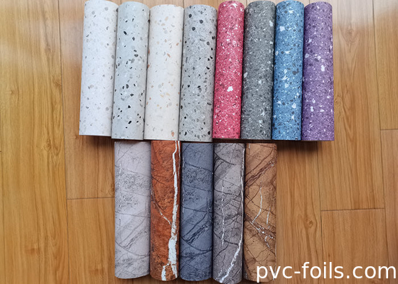 Nouveau design de marbre PVC autocollants PVC film auto-adhésif enveloppement pour le couvercle de meubles