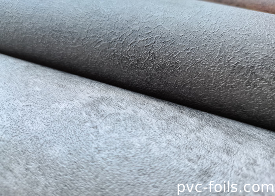 Film décoratif en PVC à texture de ciment gris pour panneaux muraux intérieurs