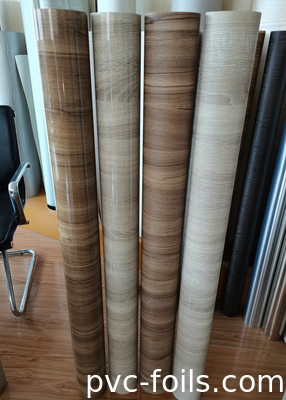 Rouleau de film en PVC pour meubles à haute brillance pour le pressage de la membrane de porte d'armoire