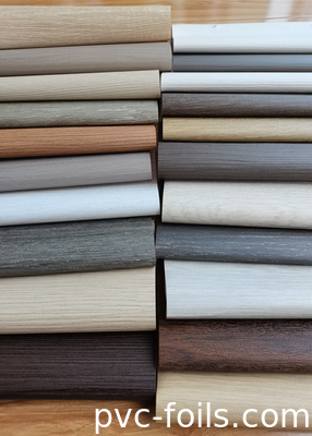Guangdong Foshan Foil de membrane en PVC à grain de bois pour la décoration de porte d'armoire