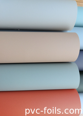 Film décoratif en PVC pour revêtement de meubles de surface mate durable