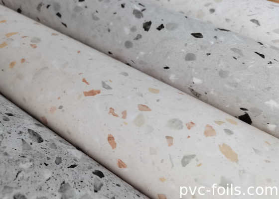 Film décoratif en PVC en marbre blanc pour les comptoirs de cuisine