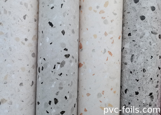 Film de stratification en PVC en marbre blanc pour finition en pierre de comptoir