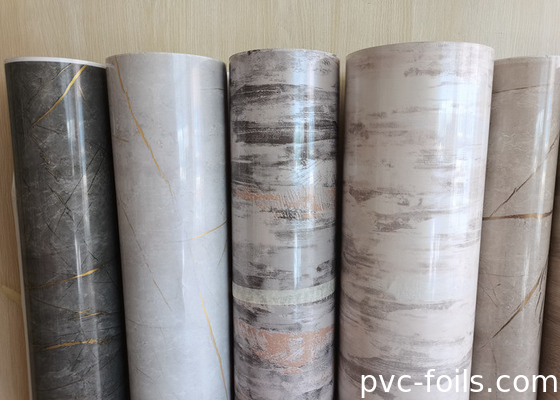 Film en PVC de marbre brillant de 1400 mm pour les applications de presse à membrane sous vide