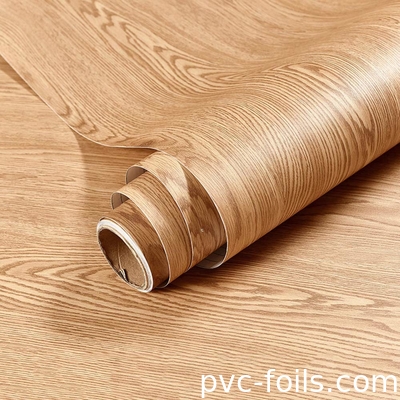 Chine usine en gros en bois naturel motif vinyle auto-adhésif film PVC pour la décoration de meubles