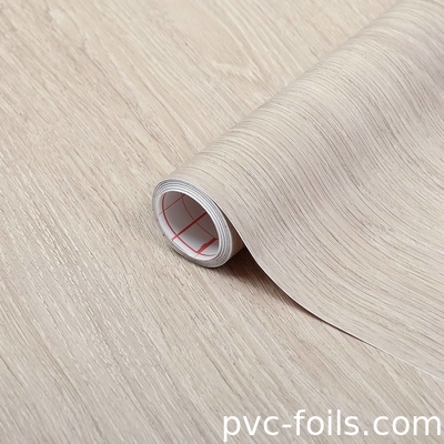 Chine usine en gros en bois naturel motif vinyle auto-adhésif film PVC pour la décoration de meubles