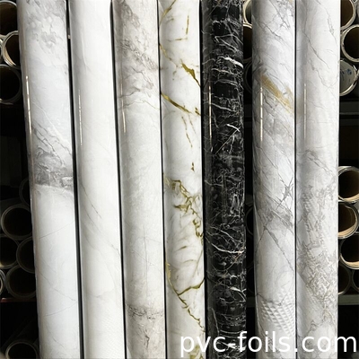 Impression numérique de film décoratif en PVC de marbre pour meubles et décorations intérieures