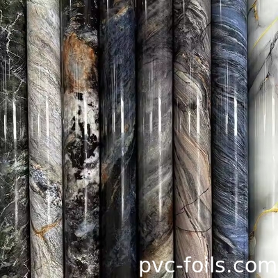 Impression numérique à effet de marbre sur mesure Film décoratif en PVC pour meubles et panneaux