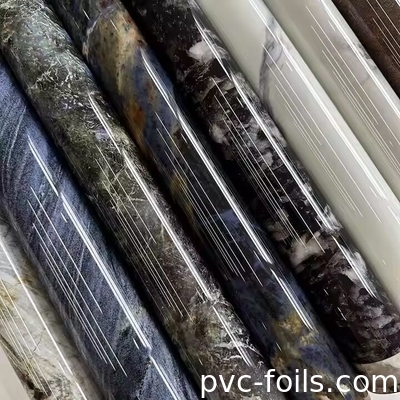 2025 Film de stratification PVC à effet marbre pour portes d'armoires et feuilles de PVC