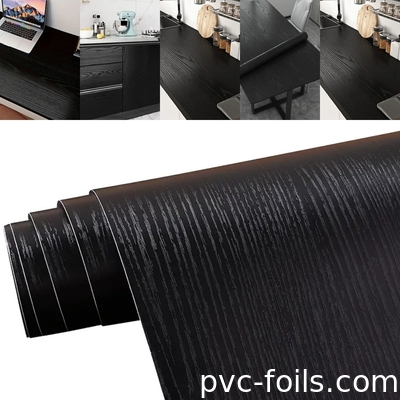 Film décoratif en PVC autoadhésif imperméable à l'eau pour la rénovation de comptoirs de cuisine