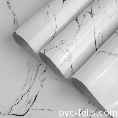Film décoratif autoadhésif en PVC pour la décoration de comptoirs Options sur mesure en bois et en grains de marbre