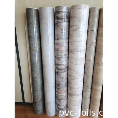 Feuille de membrane en PVC à effet de marbre brillant pour la décoration intérieure
