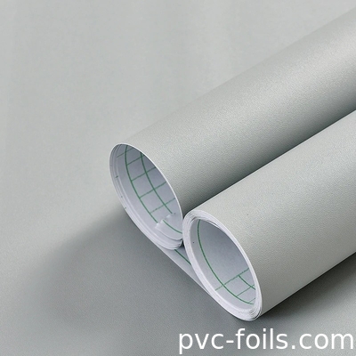 Film autoadhésif en PVC gris mat de couleur solide - Peel and Stick pour les surfaces de meubles