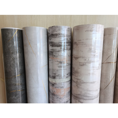 Film décoratif en PVC à effet marbre pour meubles, armoires et panneaux muraux