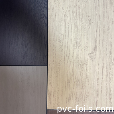 0.14mm PVC film de stratification décoratif texture en bois film en relief design en bois pour feuille stratifiée