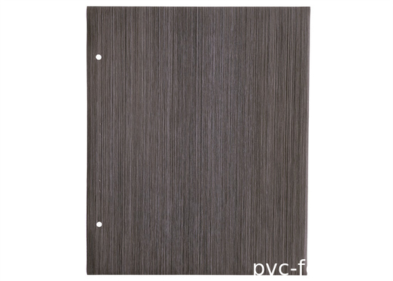 Membrane en feuille de PVC laminée en bois foncé pour porte d'armoire MDF