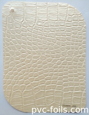 Film décoratif en PVC autoadhésif à texture de cuir pour le revêtement des meubles