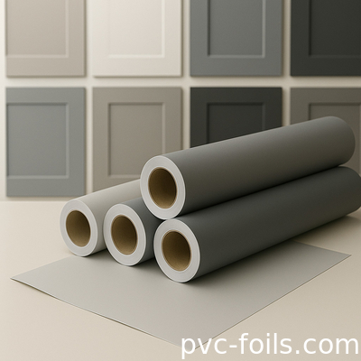 Film de stratification en PVC de couleur solide matte pour meubles et portes