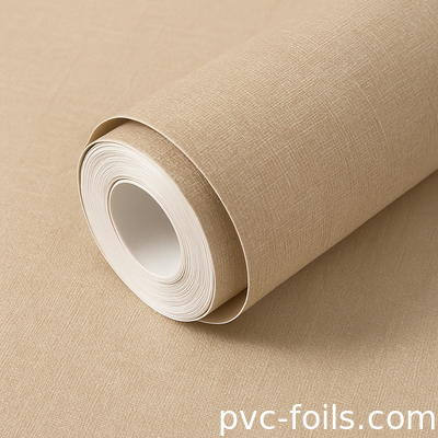Texte du tissu Couleur solide Pvc Film auto-adhésif Pour la décoration de panneaux muraux intérieurs