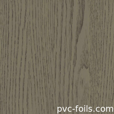 Film vinyle PVC auto-adhésif à grain de bois foncé pour la rénovation et la décoration d'hôtels