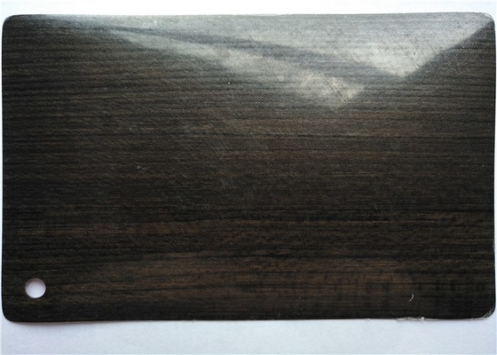 Aluminium décoratif de PVC de couleur foncée de chêne de 0.1MM pour la décoration extérieure intérieure