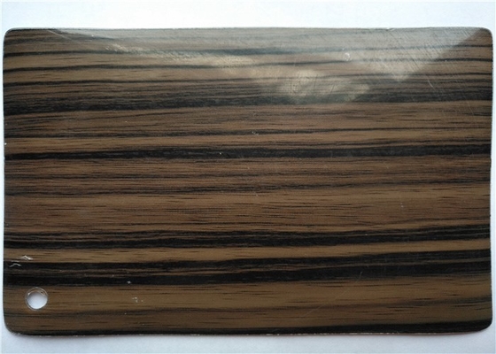 Portes en bois à haute brillance de Cabinet de vinyle de PVC de grain 0.30mm 0.50mm profondément