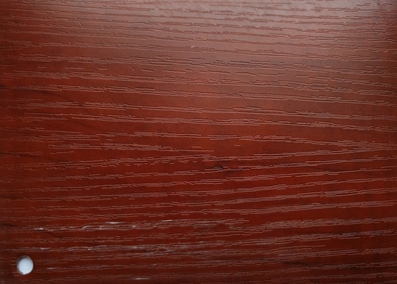 L'aluminium en bois de membrane de PVC de grain pour des Cabinets de portes de forces de défense principale de meubles a gravé en refief