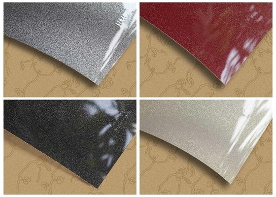 Conception d'impression de film en PVC métallique à haute brillance pour le couvercle de l'armoire stratifiée 0,3 mm