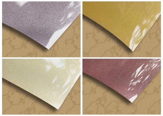 film de PVC métallisé par 0.6mm pour le solide à haute brillance de couverture de Cabinet