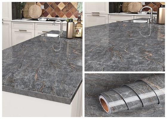 Film adhésif de Matt Grey Kitchen Worktop Vinyl Self pour des Cabinets de partie supérieure du comptoir