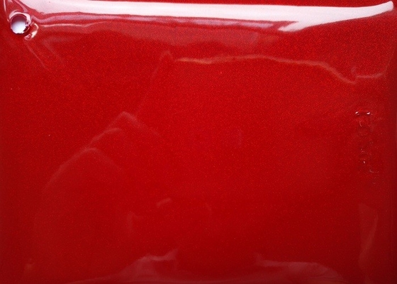Aluminium à haute brillance de membrane de PVC de couleur rouge pour la décoration de porte de Cabinet