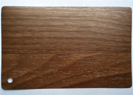 Noix auto-adhésive d'aluminium de grain en bois de PVC de stratification en bois