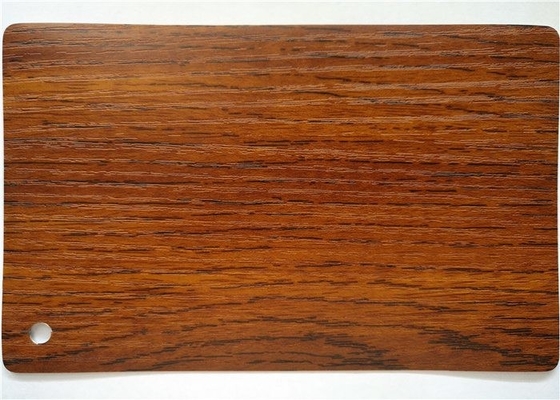 Noix auto-adhésive d'aluminium de grain en bois de PVC de stratification en bois
