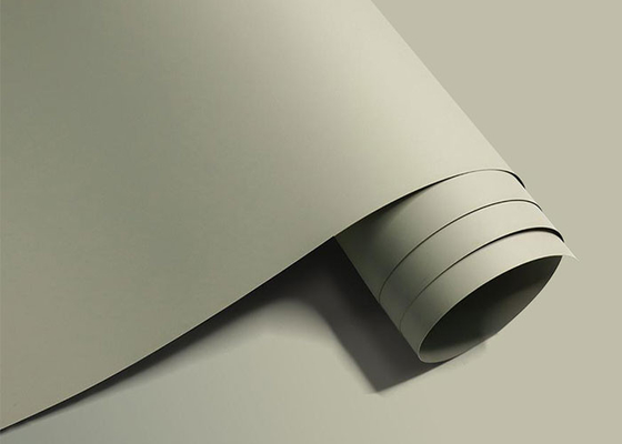 Super mat beige couleur solide en PVC pour la décoration de porte de meubles