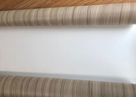 Grain en bois de relief profond de PVC de meubles de stratifié auto-adhésif d'aluminium