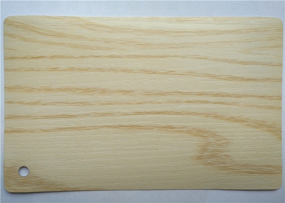 La cuisine de porte de feuille en cpv de presse de membrane a enveloppé la texture en bois de Cabinet
