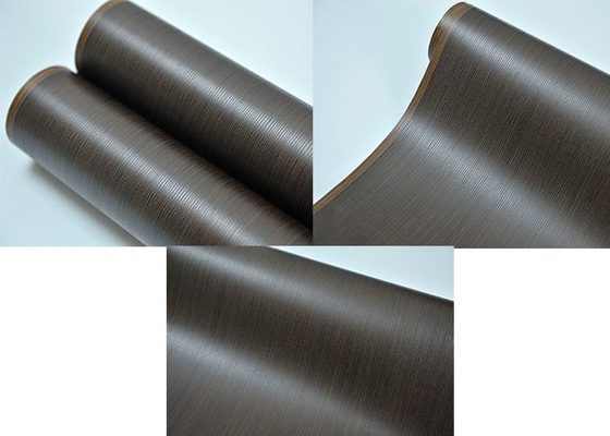 Ruloir en membrane 3D en Pvc en relief Noir Grain de bois Largeur 1400 mm