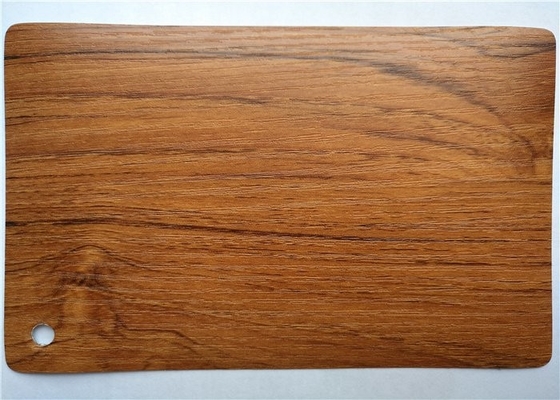 Aluminium d'or de membrane de PVC de grain en bois de chêne pour le buffet de portes