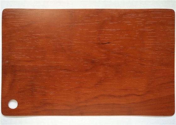 Aluminium décoratif de PVC de Cherry Wood pour des portes de membrane de meubles 0.30mm