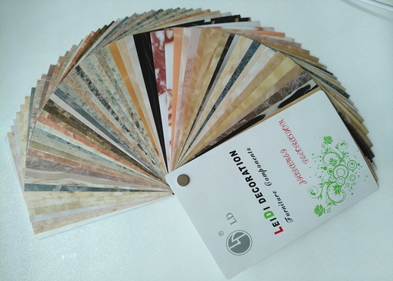 Film décoratif de PVC d'effet de marbre fait sur commande pour l'emballage de filon-couche de fenêtre