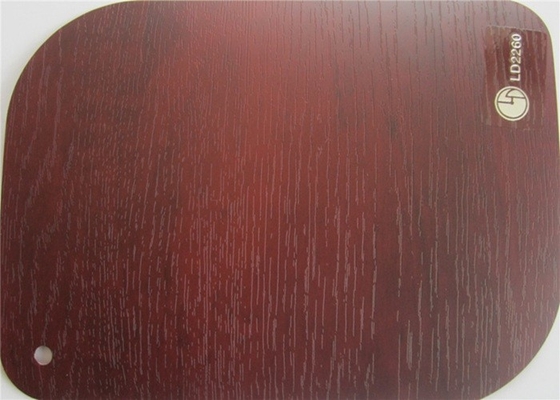 Enveloppe décorative de tuyau de rideau en aluminium de film de PVC de grain en bois non adhésif