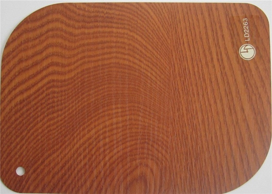Aluminium en bois mat de membrane de PVC de l'effet 3D pour la décoration de garde-robe