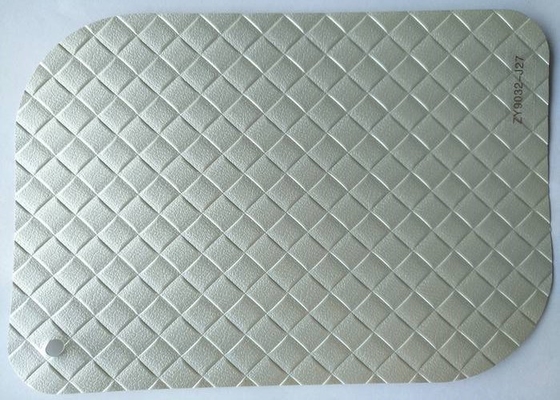 Décoration en stratifié métallique de panneau de meubles de porte de conception de feuille de PVC de tissu