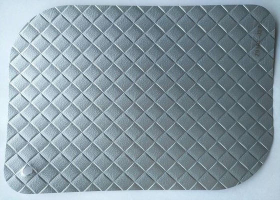 Décoration en stratifié métallique de panneau de meubles de porte de conception de feuille de PVC de tissu