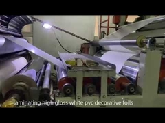 White High Gloss Pvc Laminate Sheets For Cabinets Indoor Solid Color